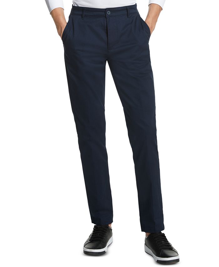 DKNY Men's Straight-Fit Core Twill Pants - Macy's
