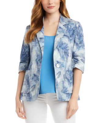 karen kane ruched sleeve jacket