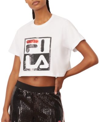 cropped fila t shirt