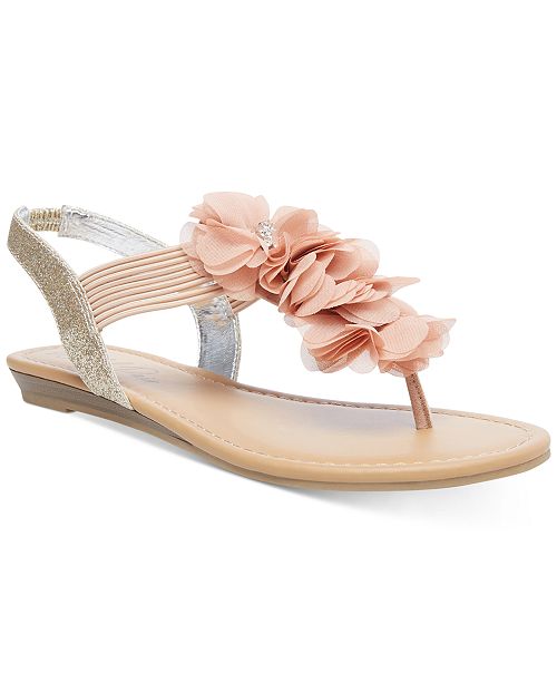 macys white flat sandals