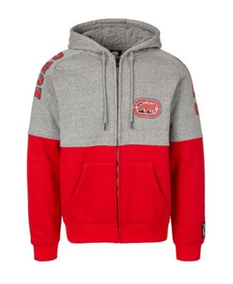 red sherpa hoodie