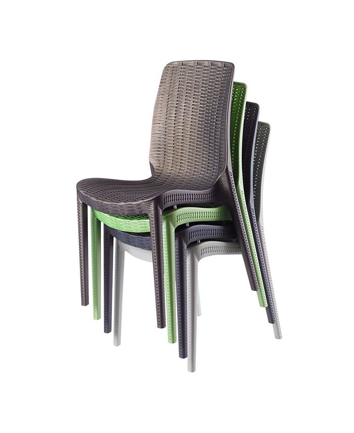 Lagoon Rue Stackable Rattan Dining Chair, Set of 4 - Macy's