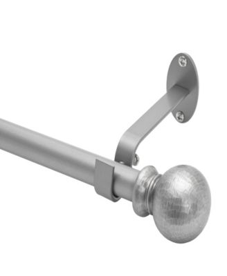 Elrene Home Fashions Farmhouse 0.75" Diameter Adjustable Curtain Rod Set with Rustic Hand-Forged Round Finials