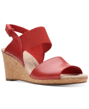 Clarks Collection Women's Laffely Lily Wedge Sandals Women's Shoes
