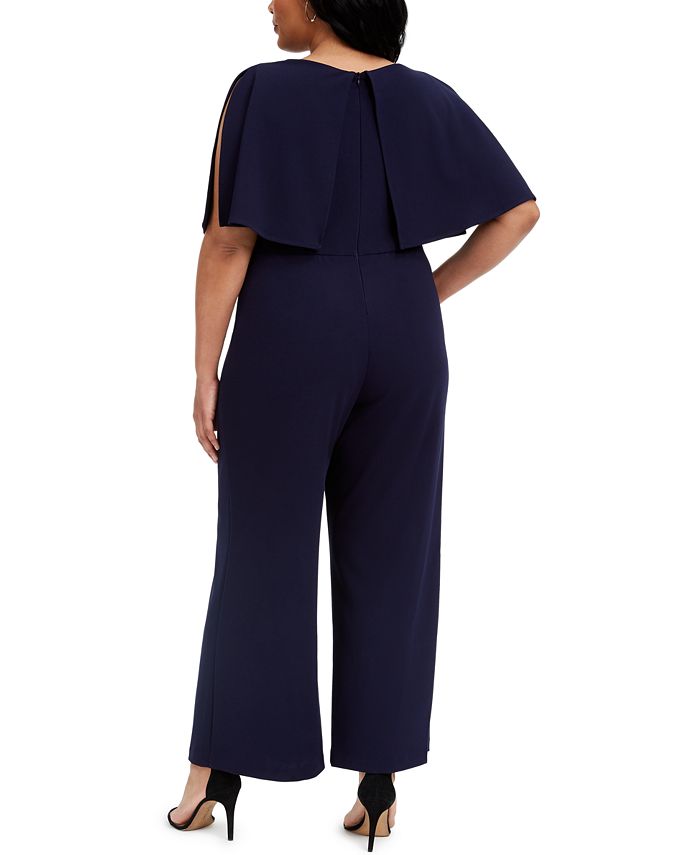 Connected Plus Size Popover Jumpsuit - Macy's