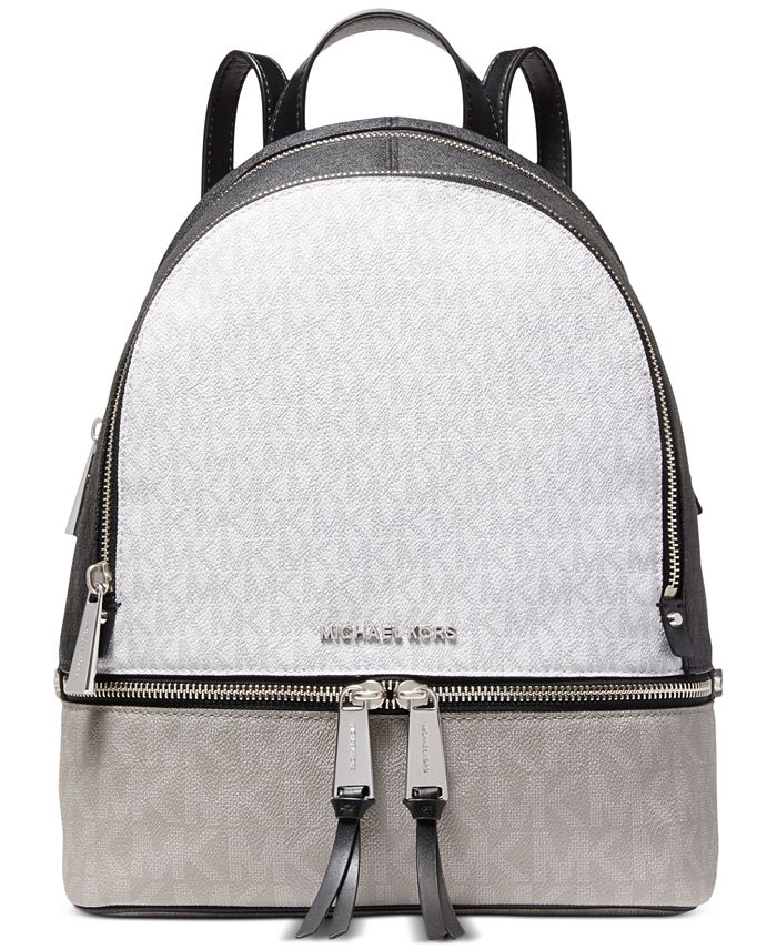 Michael Kors Signature Rhea Zip Small Leather Backpack - Macy's