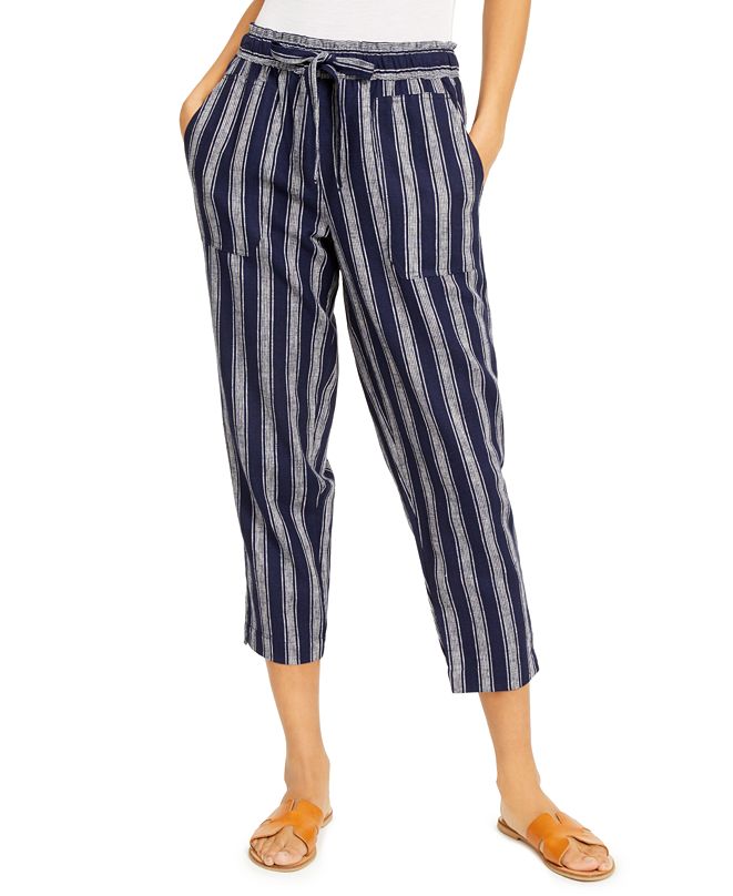 indigo rein striped pants