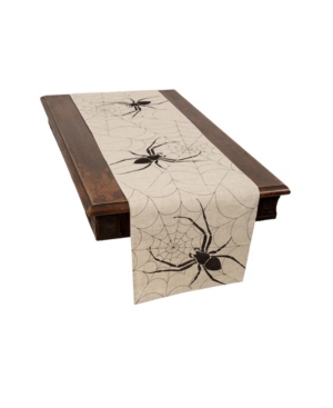 Manor Luxe Halloween Creepy Spiders Double Layer Table Runner
