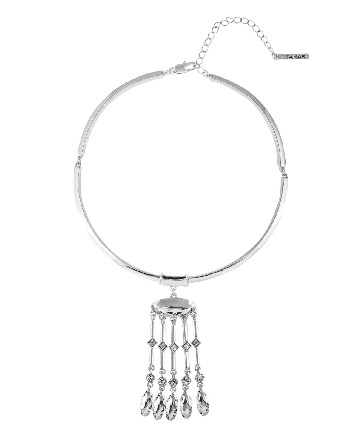 Casual Chic Collar Necklace - Silver-tone