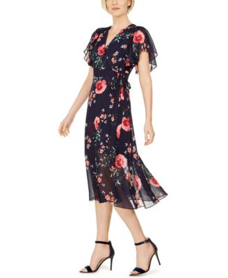 vince camuto faux wrap dress
