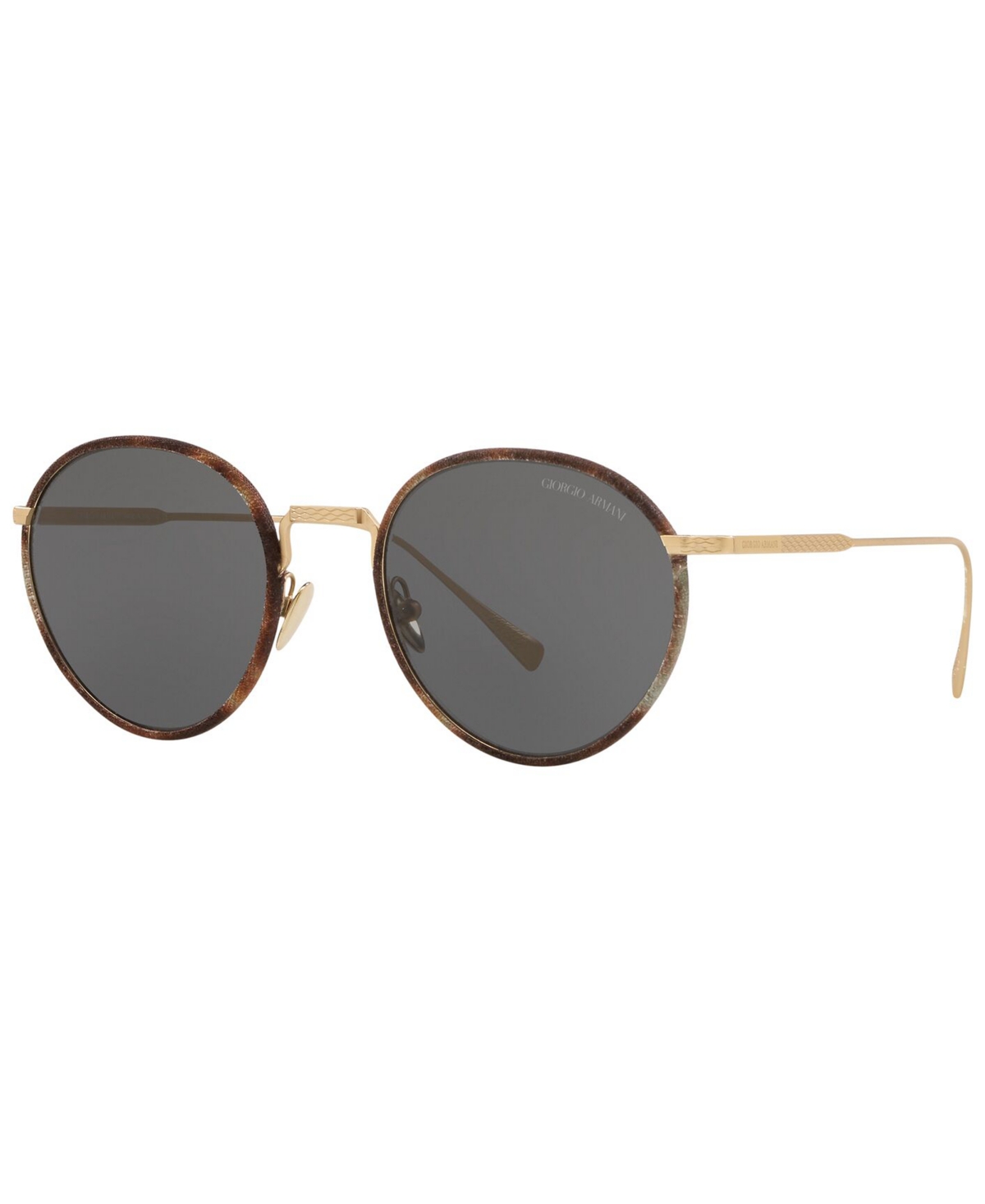 Giorgio Armani Men's Sunglasses In Matte Pale Gold,brown Gradient
