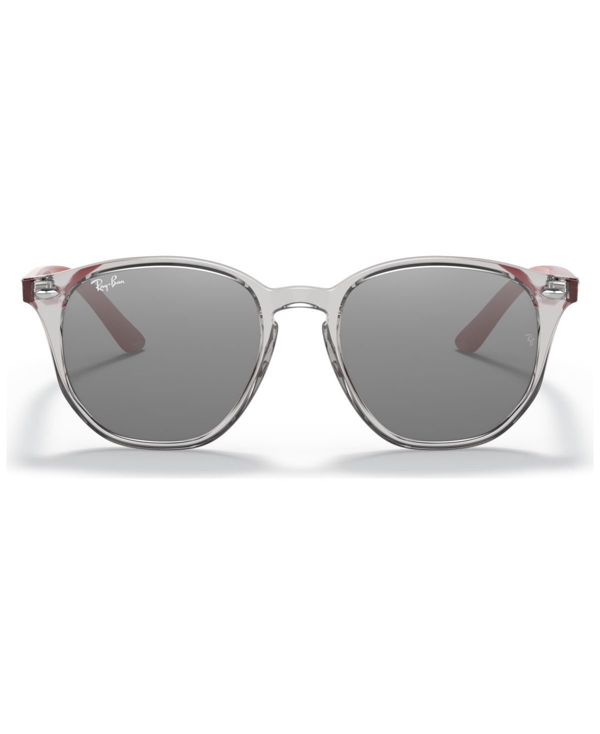 Ray-ban Jr . Kids Sunglasses, Rj9070 (ages 7-10) In Transparent Grey,grey Mirror Silver
