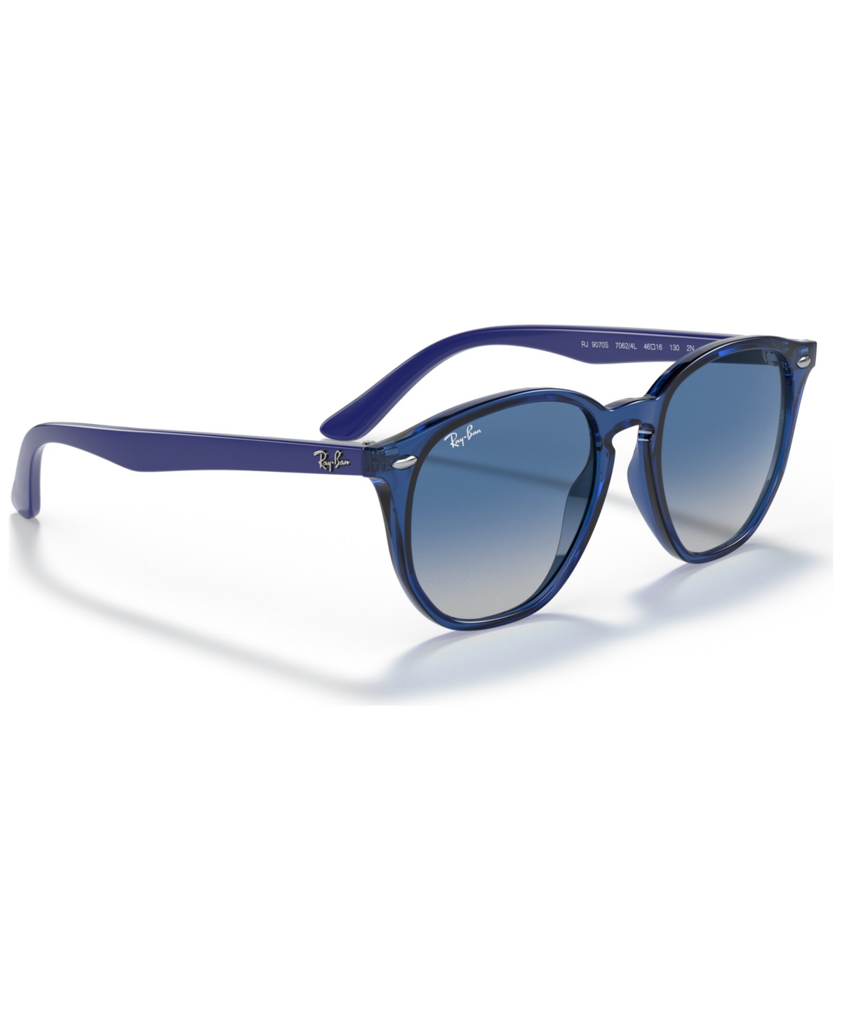 Shop Ray-ban Jr . Blu Lit Sunglasses, Rj9070 (ages 7-10) In Transparent Blue,grey Gradient Dark Blue