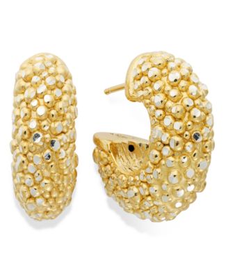The Fifth Season by Roberto Coin - The Fifth Season By Roberto Coin 18k Gold over Sterling Silver Earrings, Small Stingray Hoops