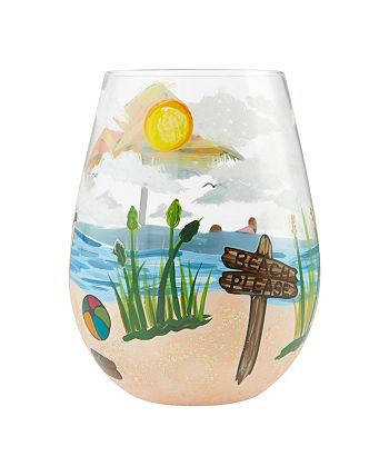 Wine Glass Pretty As A Peacock — Enesco Gift Shop