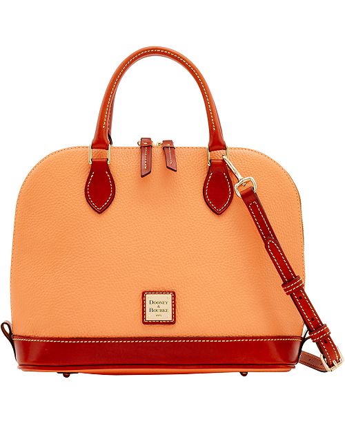 Dooney & Bourke Pebble Leather Zip Zip Satchel & Reviews - Handbags ...
