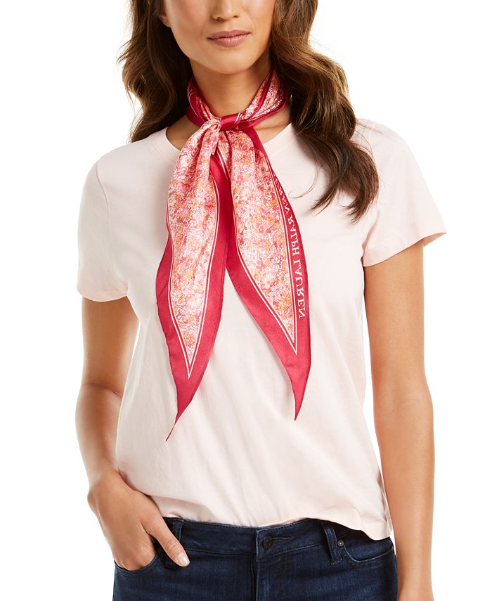 Lauren Ralph Lauren Rosa Ditsy Floral Silk Kite Scarf & Reviews - Handbags  & Accessories - Macy's