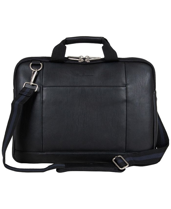 Ben Sherman Faux Leather Slim 15.6” Laptop & Tablet Portfolio Bag - Macy's