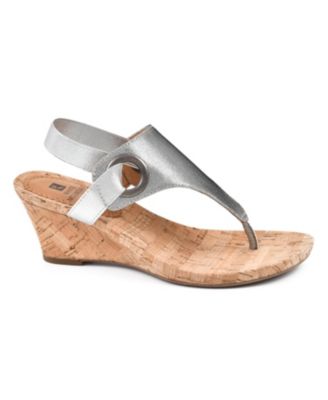 white mountain silver sandals