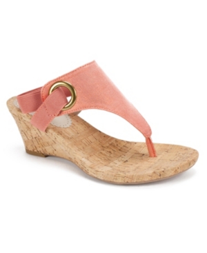 image of White Mountain Women-s Aida Cork Wedge Sandals Women-s Shoes