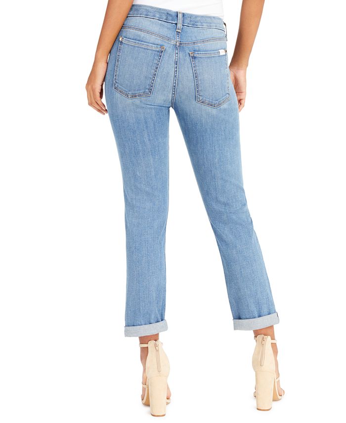 JEN7 Cropped Cuffed StraightLeg Jeans Macy's