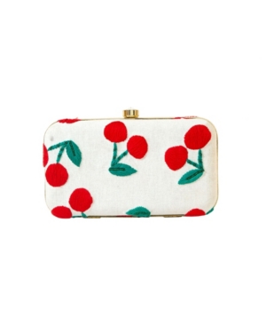 Area Stars Beaded Box Clutch In Red