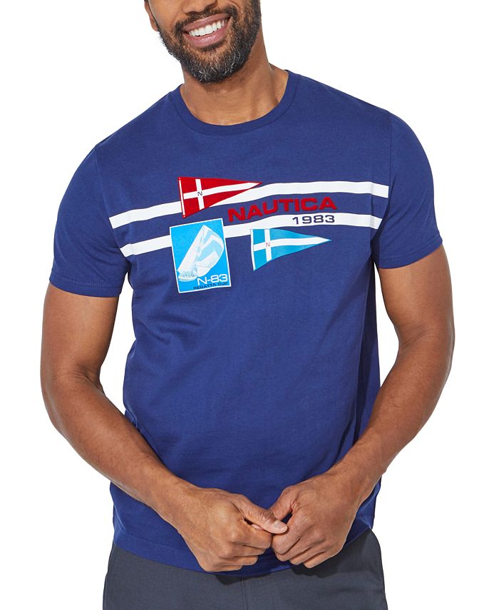 Nautica Men's Flag With Sailboat N83 Graphic T-Shirt & Reviews - T ...
