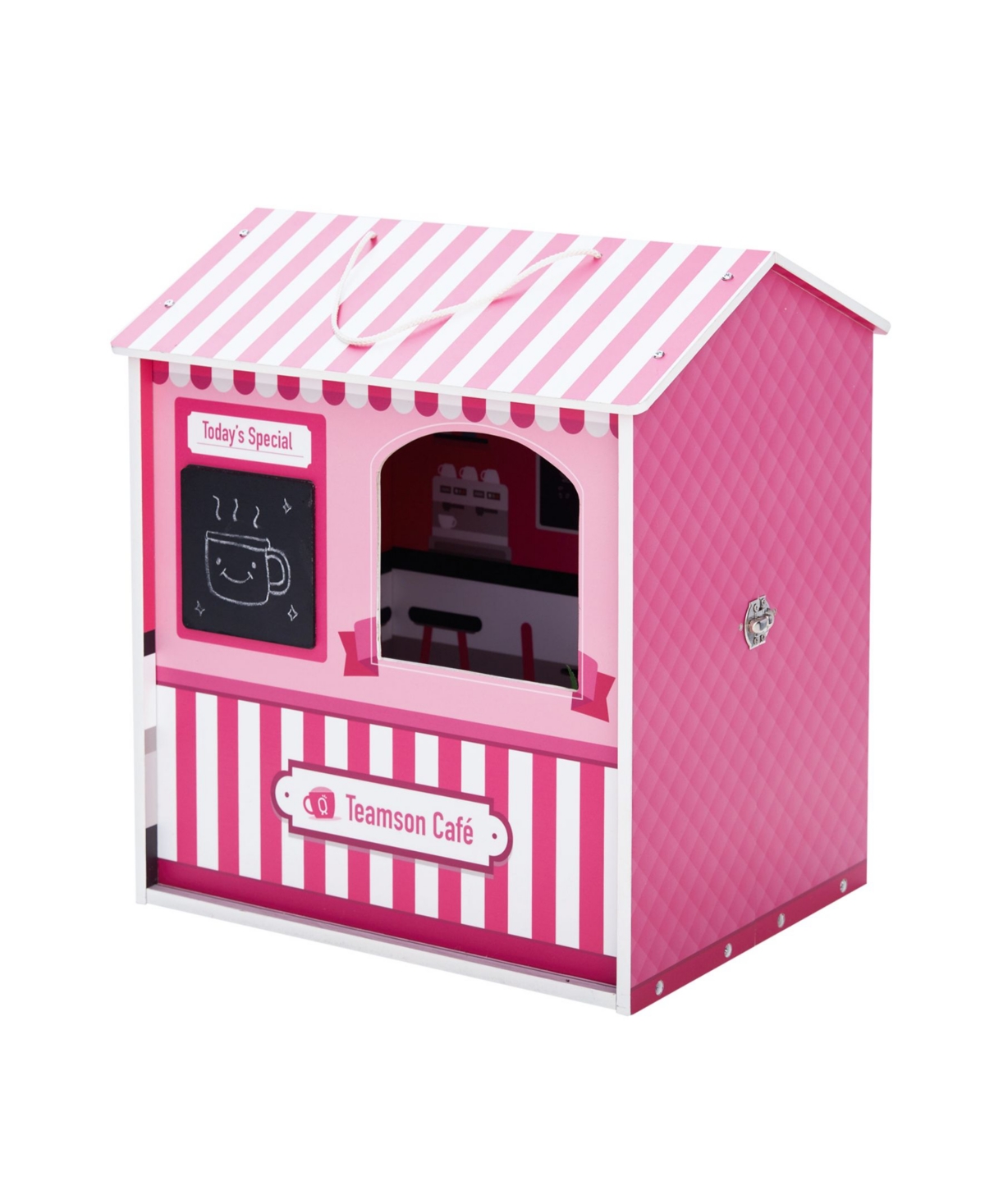 Redbox Teamson Kids Dreamland City Cafe 12" Doll House In Pink