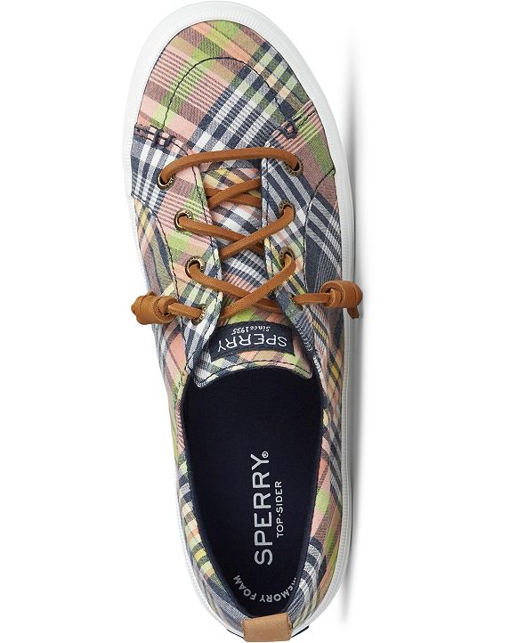women's crest vibe washed plaid mule sneaker