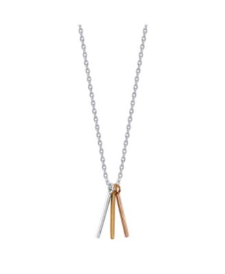 Unwritten - Tri-Tone Tripple Bar Necklace