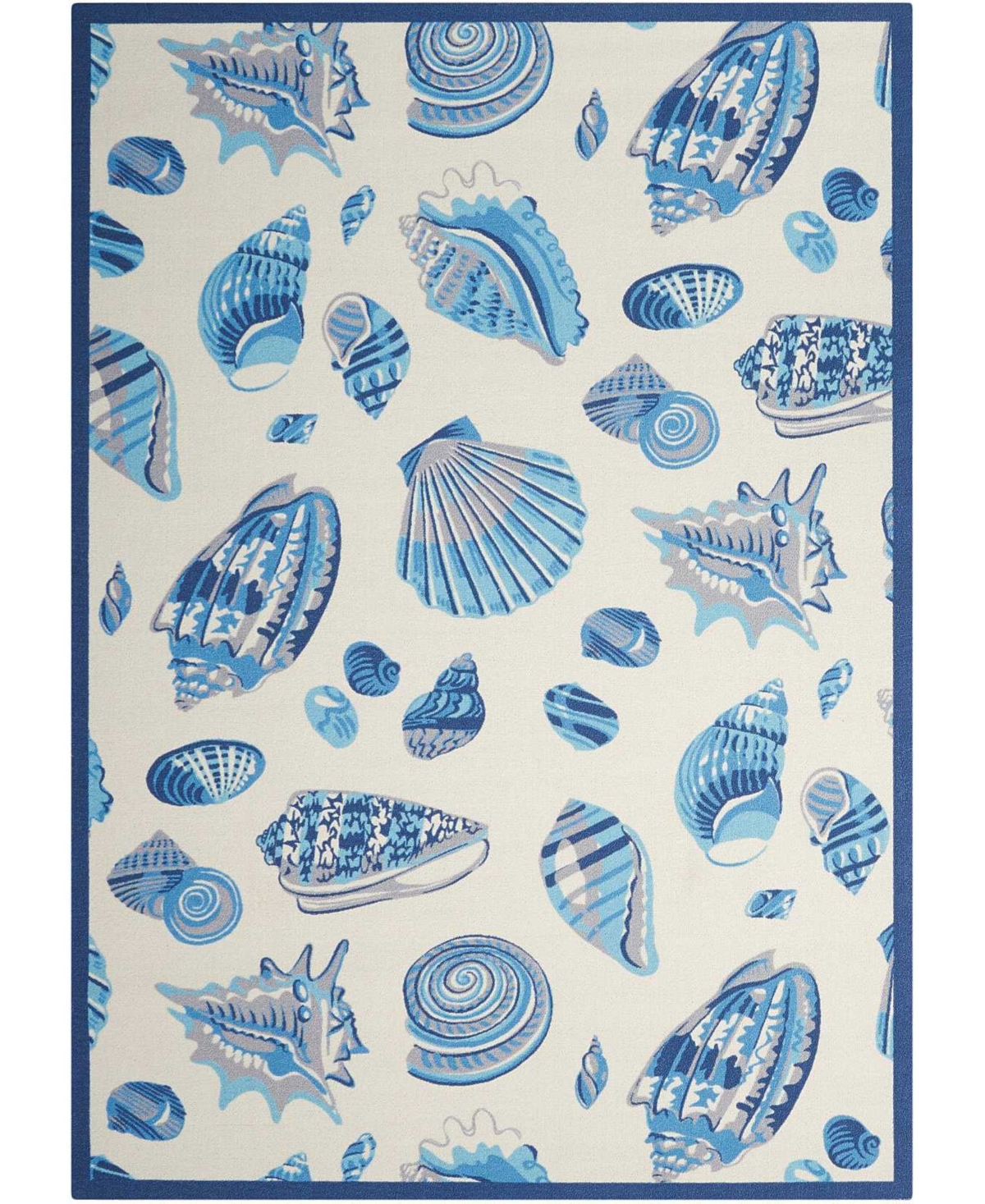 Long Street Looms Shady Brights SHA48 Ivory 7'9in x 10'10in Outdoor Area Rug - Ivory