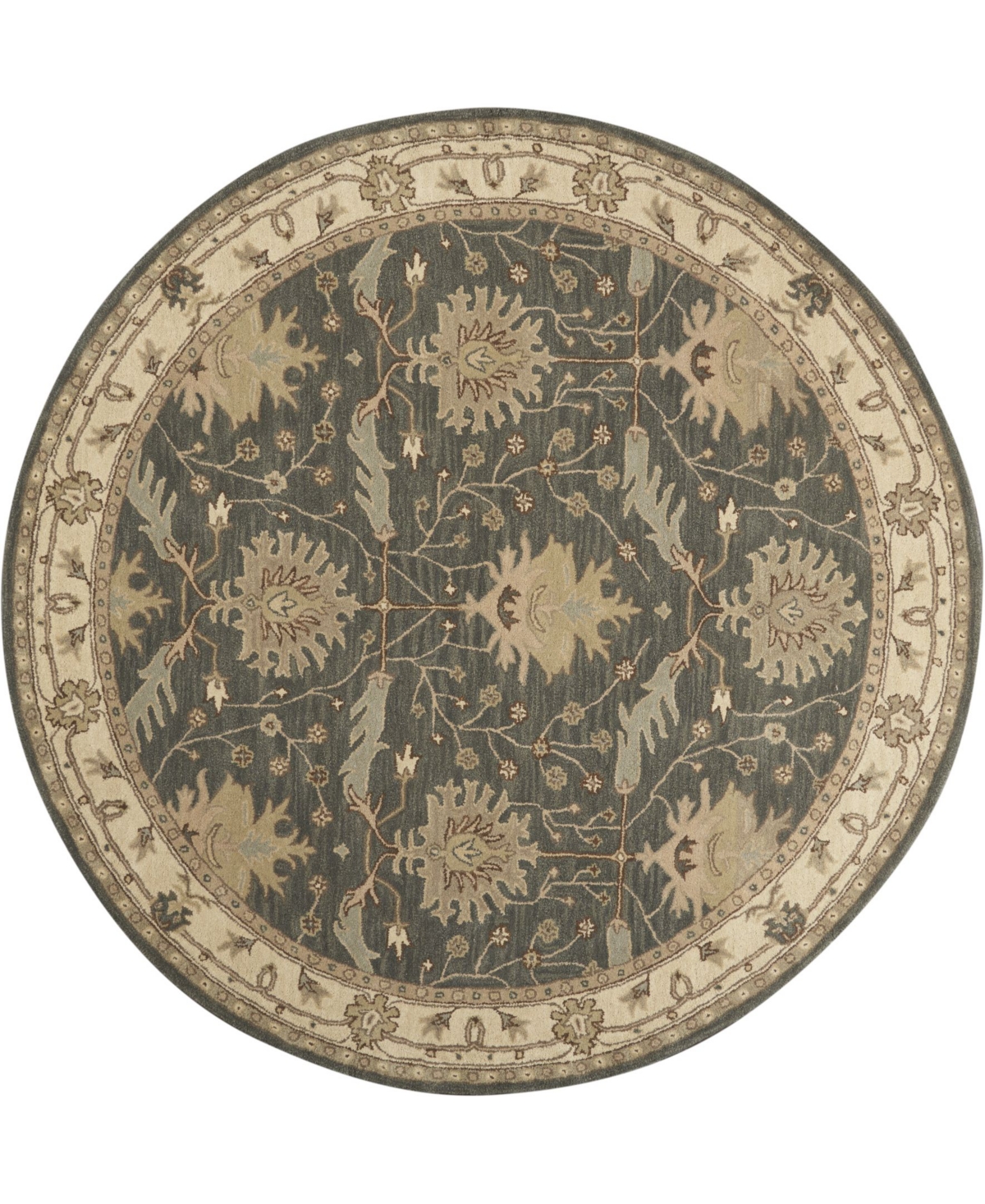 Long Street Looms India House IH75 Blue 8' Round Area Rug - Blue