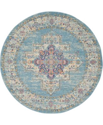 Passion PSN03 5'3" Round Area Rug