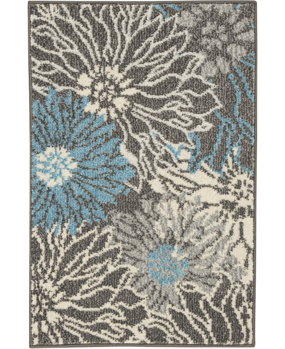 Long Street Looms Zeal ZEA17 Charcoal 1'10" x 2'10" Area Rug