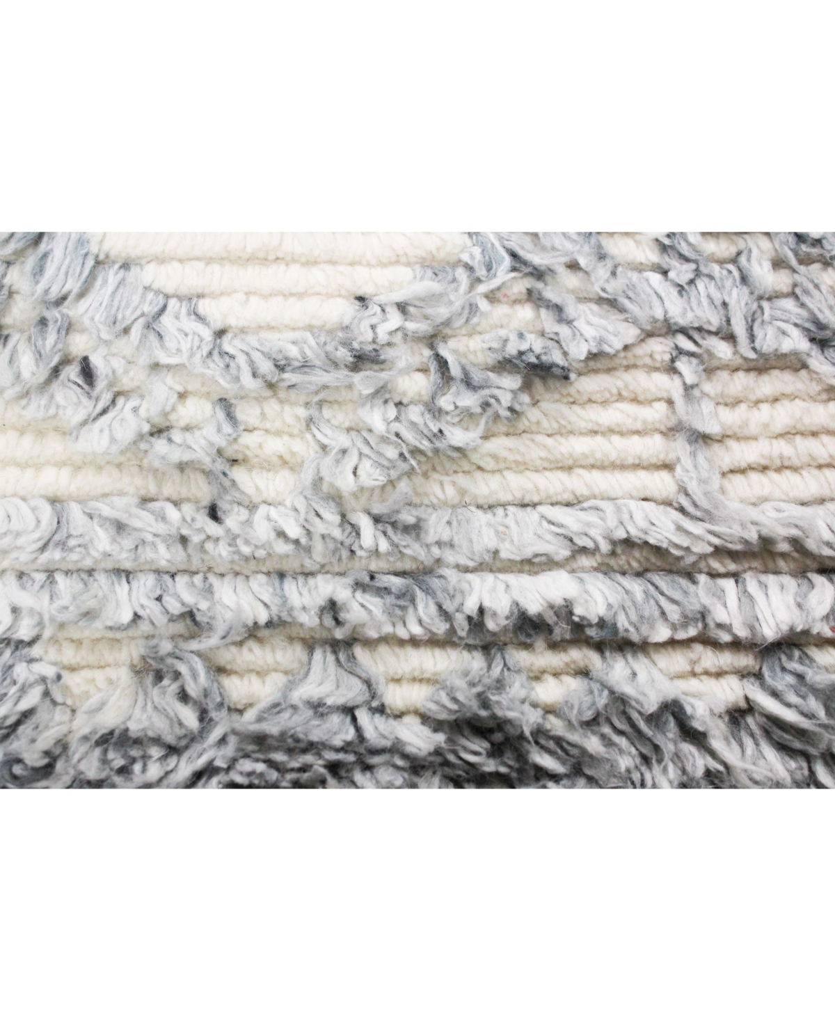 Bb Rugs Natural Wool M133 Ivory and Blue 3'6