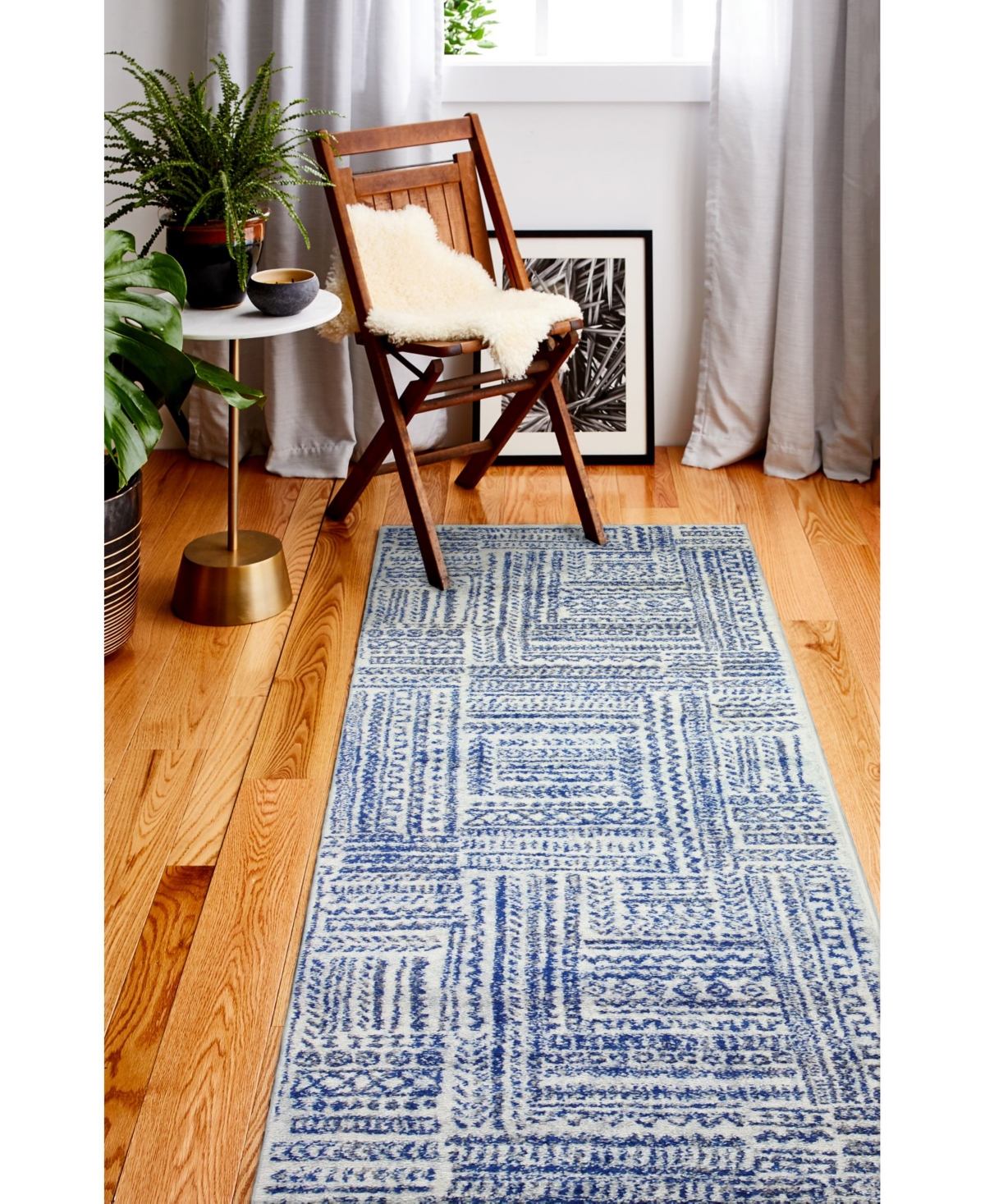 Bb Rugs Cassius M147 Rug - Ivory and Blue
