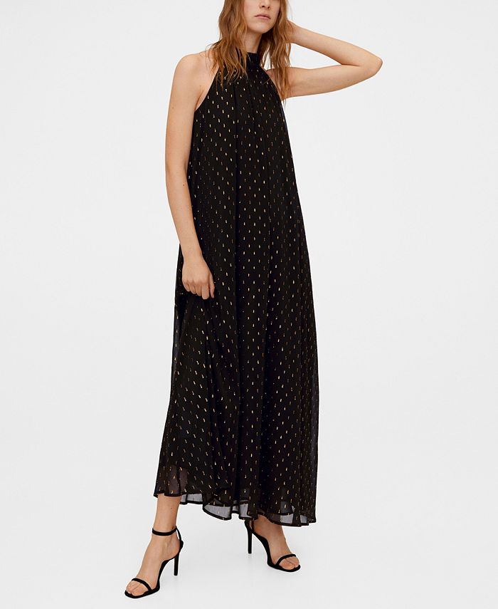 Mango metallic thread sales dress