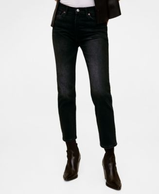 MANGO Crop Slim-Fit Grace Jeans - Macy's