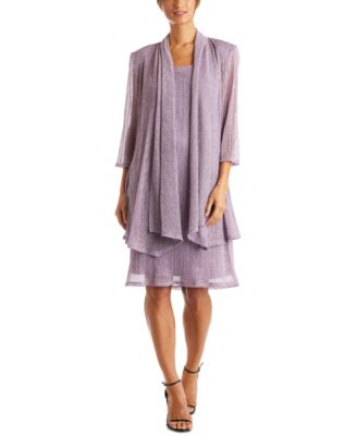 M Richards Petite Crinkle-Knit Dress 