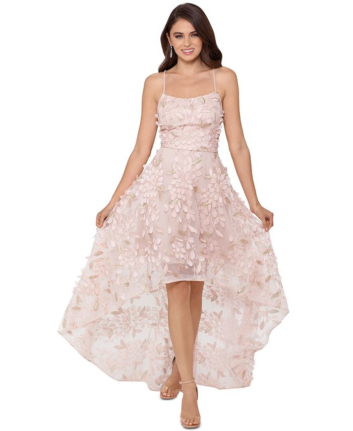 XSCAPE Floral-Appliqués High-Low Gown & Reviews - Dresses - Women - Macy's