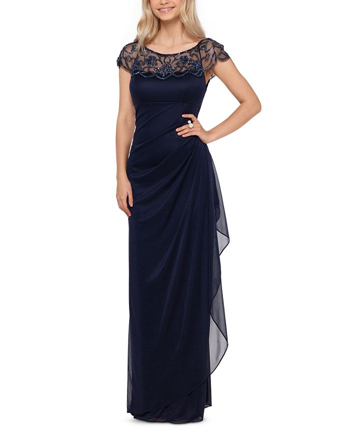 XSCAPE - Embellished-Neck Gown