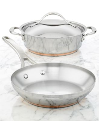 Anolon - Nouvelle Copper Stainless Steel Cookware, 3 Piece Set