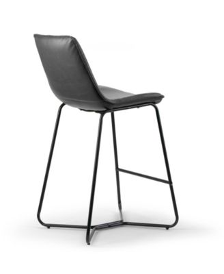 Set of 2 Amery Iron Frame Vintage-like Counter Stool