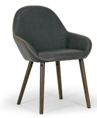 Set of 2 Alan Arm Chair in Vintage-like Color with Contrasting Stitching