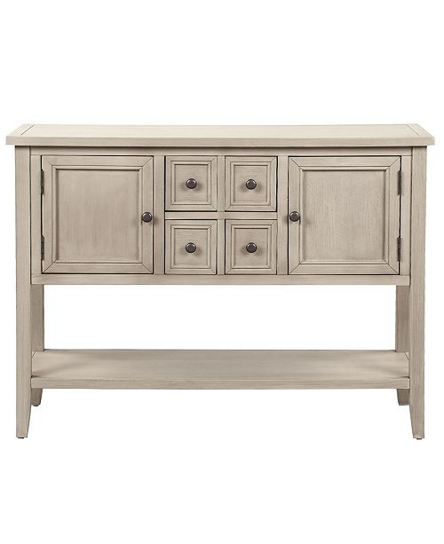 Console Table Buffet Sideboard Sofa Table With 4 Storage Drawers