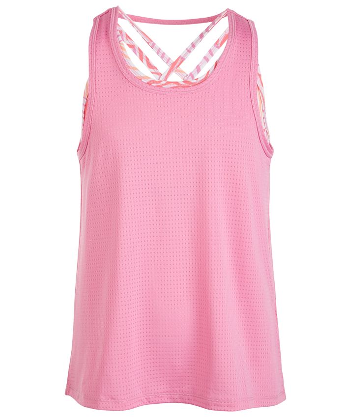 Ideology Big Girls Strappy Layered-Look Tank Top, Created for Macy's ...