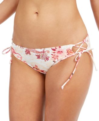 SUNDAZED Kylie Printed Strappy Bikini Bottoms, Created for Macy's