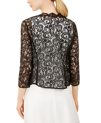 Calvin Klein Three Quarter Sleeve Sheer Lace Shrug Macy s