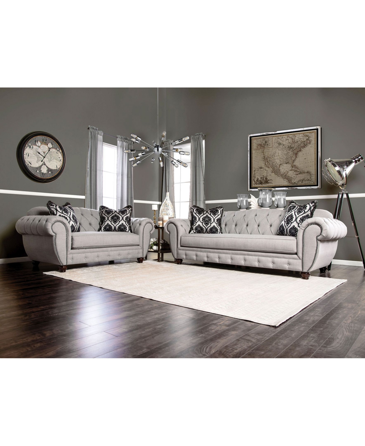 Furniture of America Vaeda Upholstered Sofa