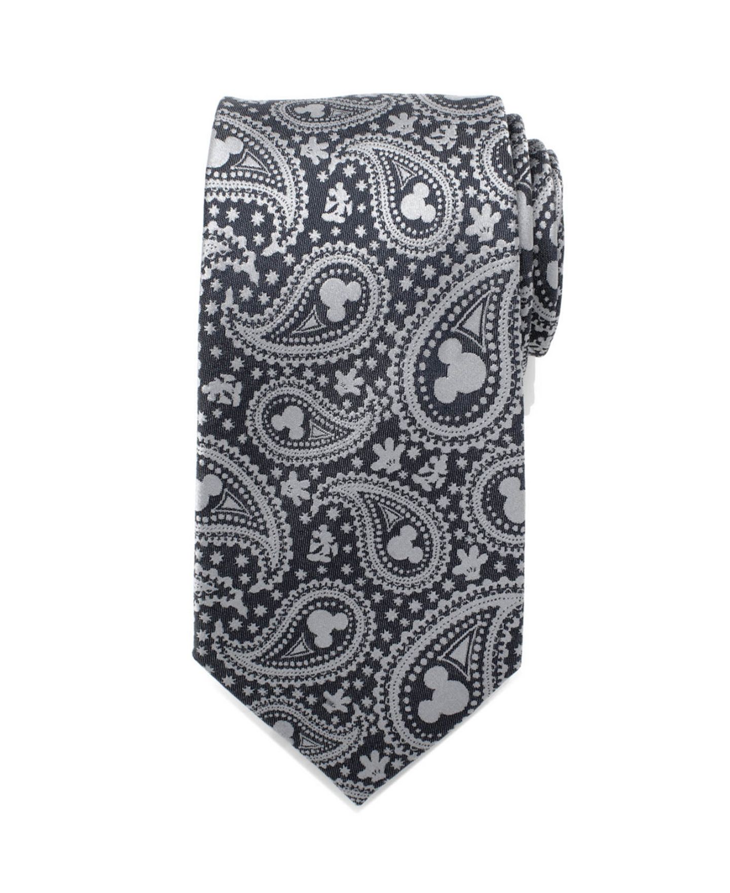 Мужской галстук Disney Mickey Mouse Paisley Tie, цвет: Серый — фото 1